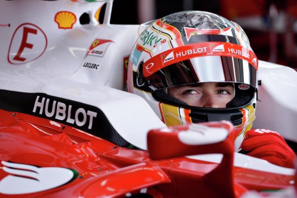 Charles Leclerc prova la SF16H