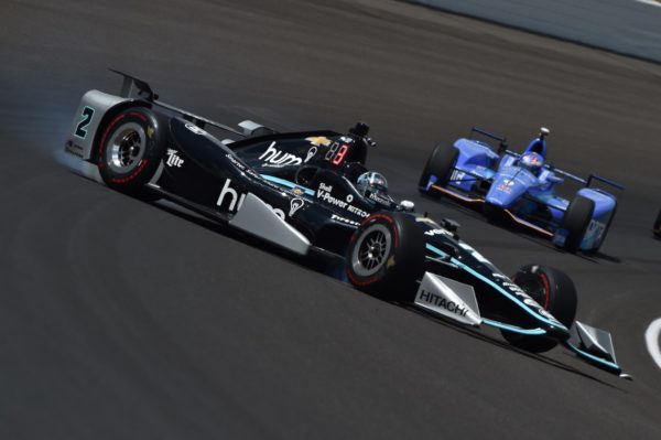 Newgarden un attimo prima di sbattere