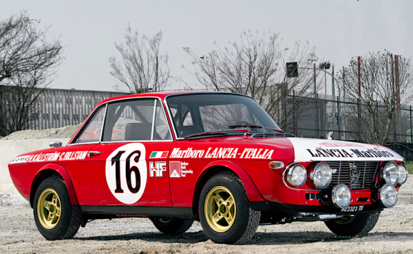 Una Fulvia Coupé HF in una foto d'epoca