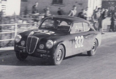 La Lancia Aurelia seconda classificata alla Mille Miglia 1951