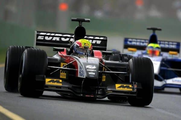 Mark Webber (AUS) KL Minardi Asiatech PS02 finished his first F1 practice in a respectable 20th place. Australian Grand Prix Practice, Albert Park, Melbourne, 01 March 2002 DIGITAL IMAGE