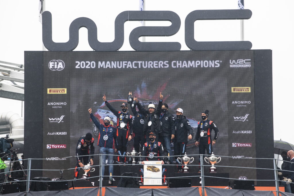 festeggiamenti mondiale wrc monza